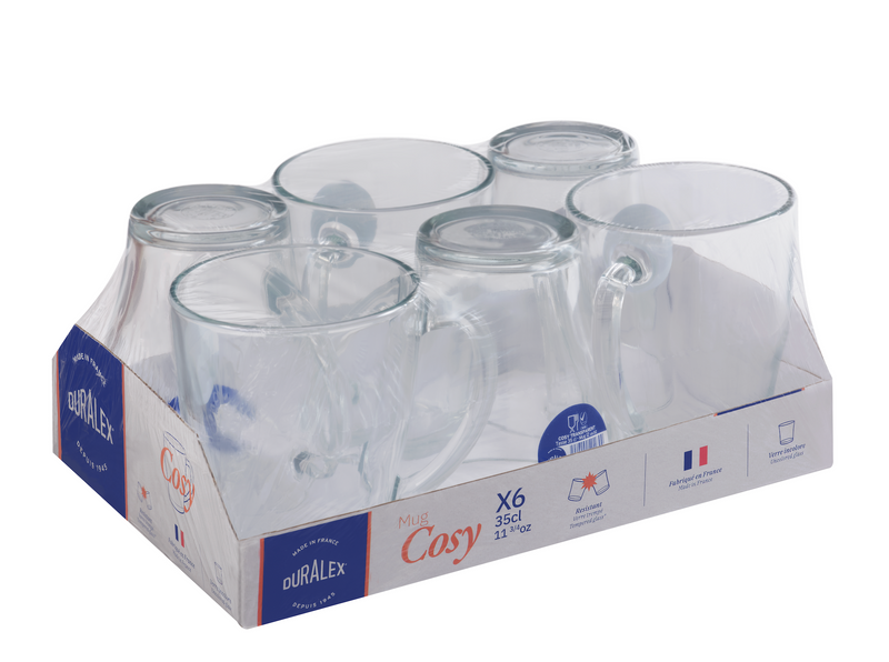 Duralex - Pack of 6 Cozy Mugs - Transparent - 35Cl