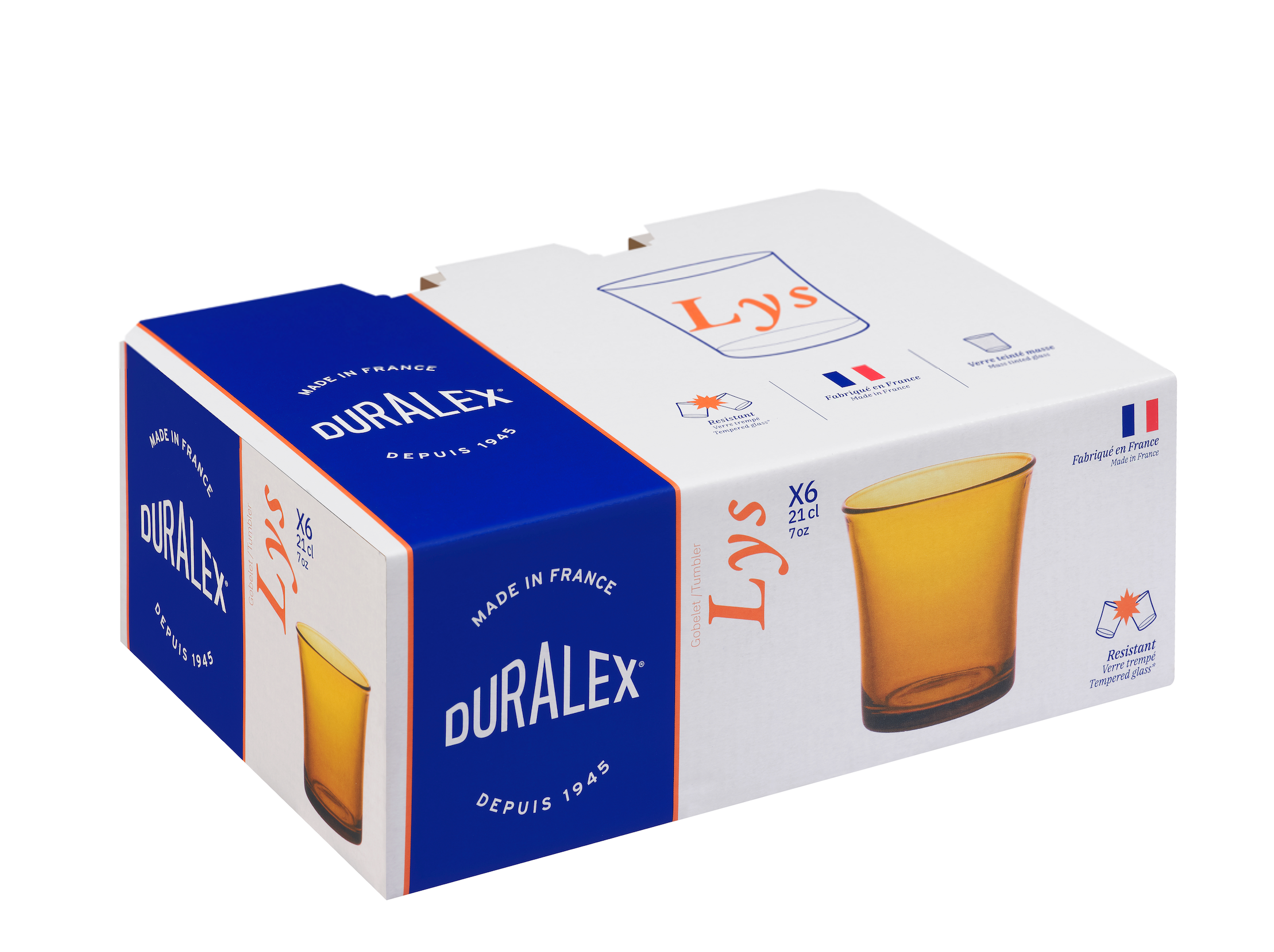 Pack De 6 Gobelets Lys - Vermeil - 21Cl