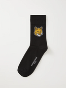 Maison Kitsune - Fox Head Socks - Black - Mixte