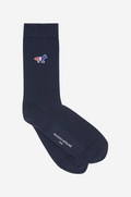 Maison Kitsune - Tricolor Fox Socks - Navy - Unisex