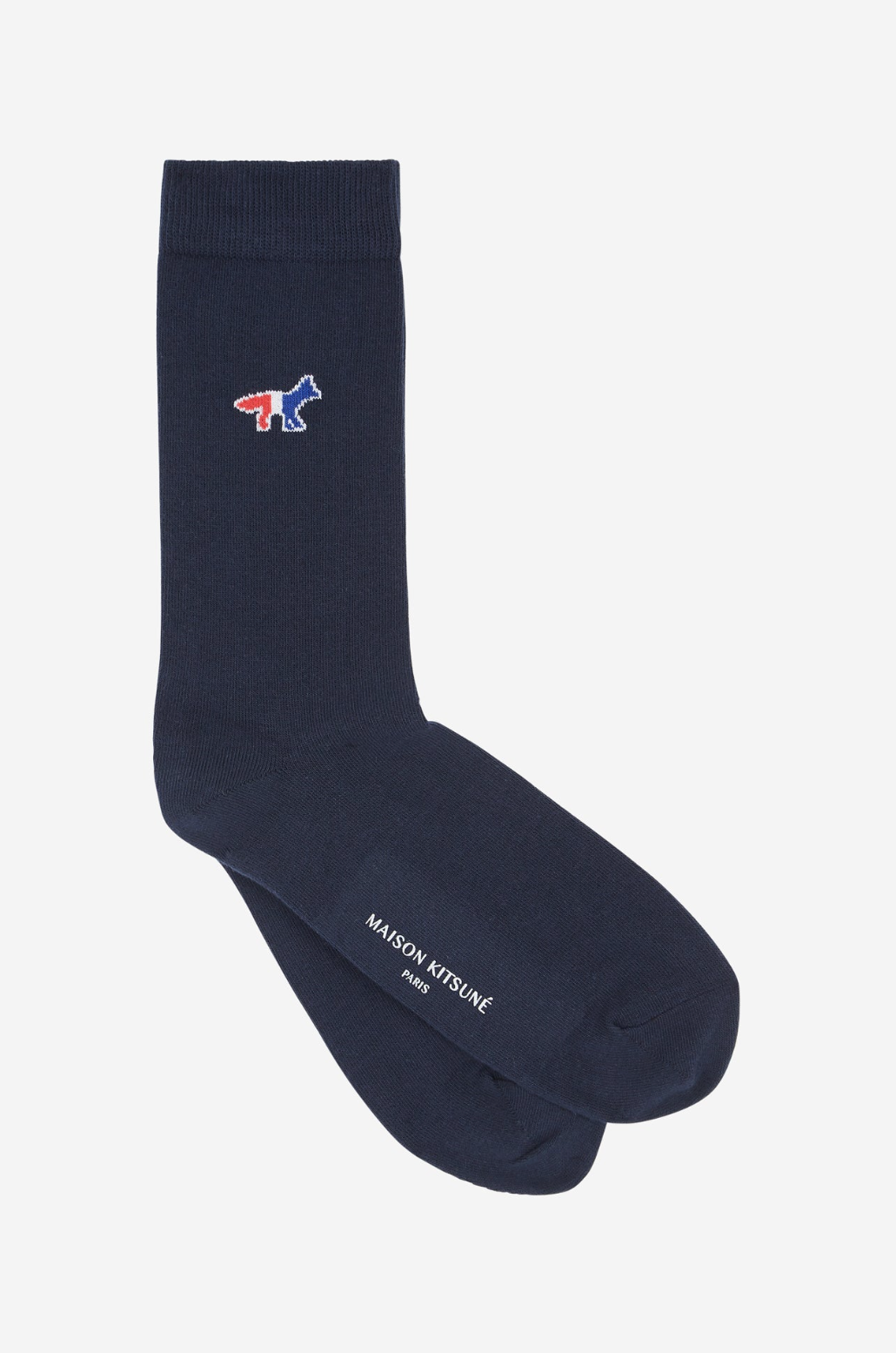 Maison Kitsune - Tricolor Fox Socks - Navy - Unisex