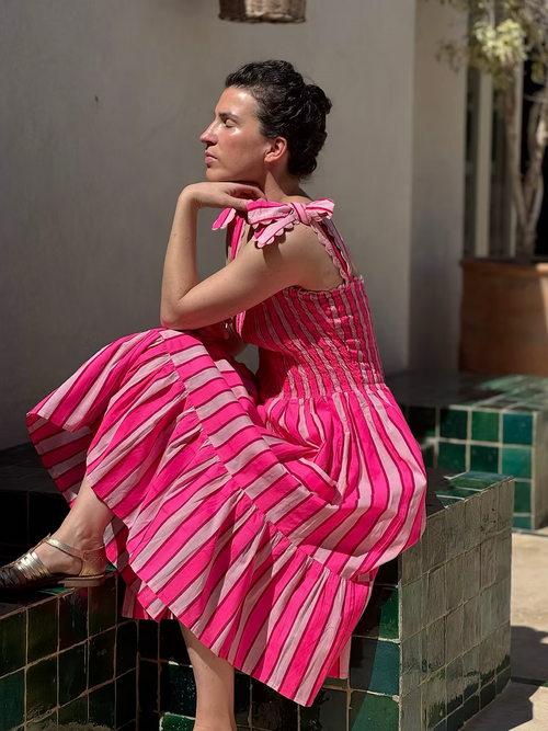 Froufrou Dress - Neon Pink