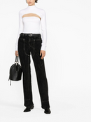 Pantalon Velvet Workwear Denim - Washed Black - Femme
