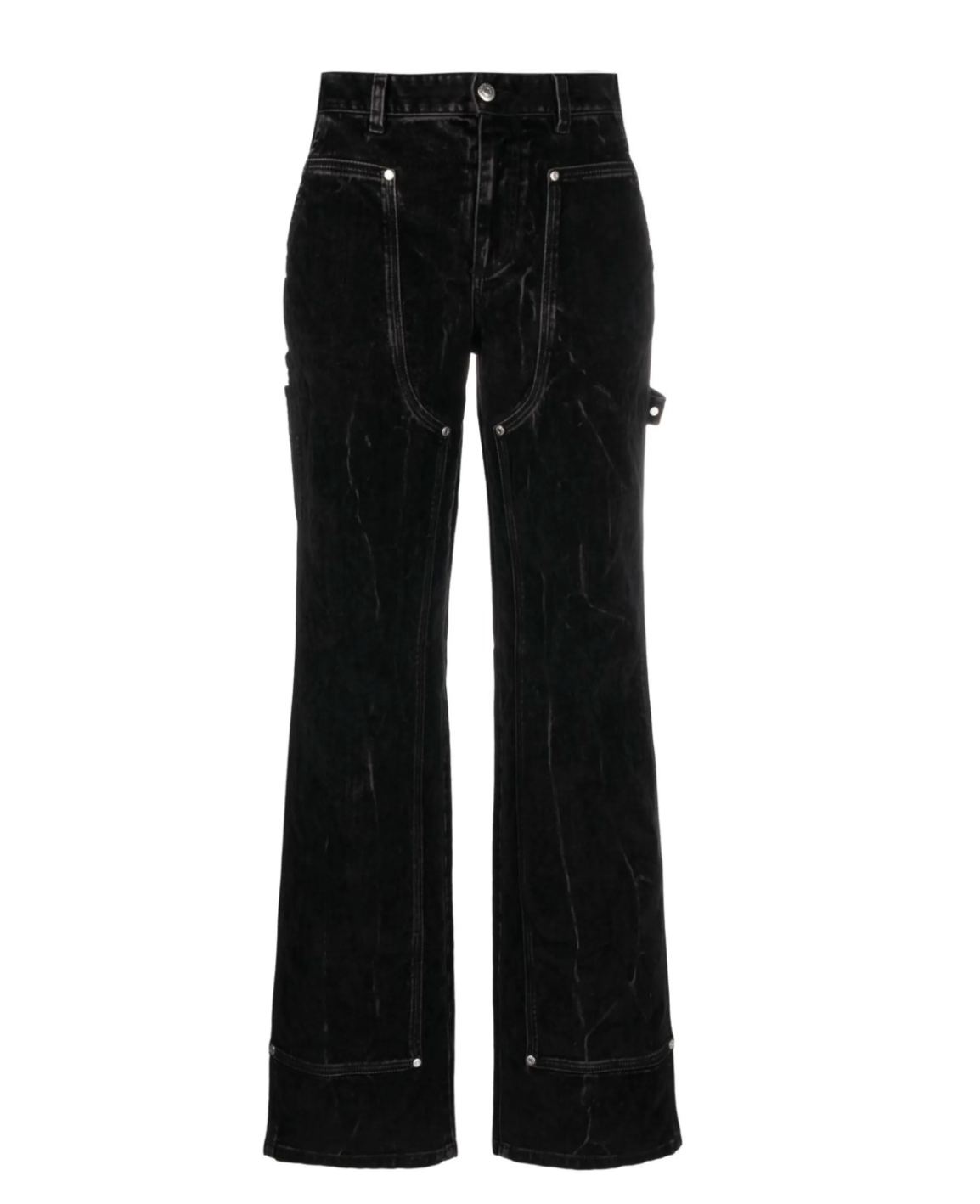 Velvet Workwear Denim Trousers - Washed Black - Women