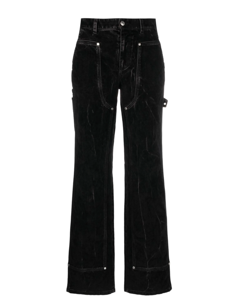 Pantalon Velvet Workwear Denim - Washed Black - Femme