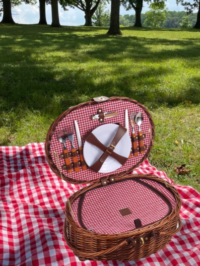 Cooler Picnic Basket For 2 People - Brown