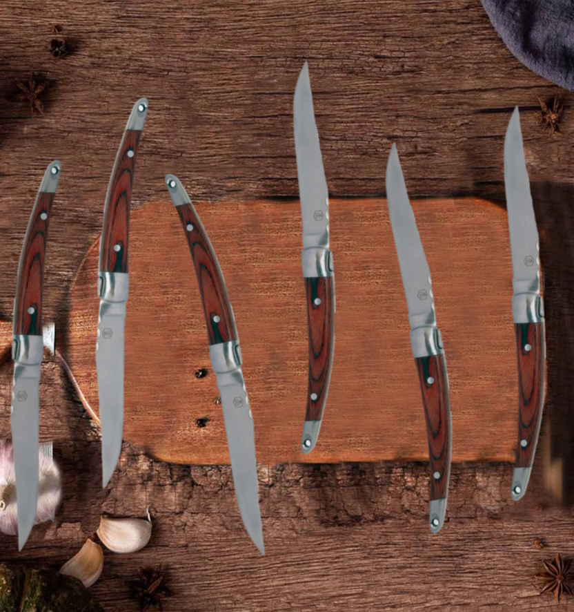 Conjunto De 6 Cuchillos De Carne