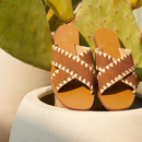 White Sun - Mules Marni - Camel Goat Suede - Camel+Beige