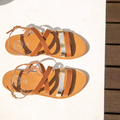 White Sun - Paraena Sandals - Buff Marron / Buff Gold - Gold+Marron