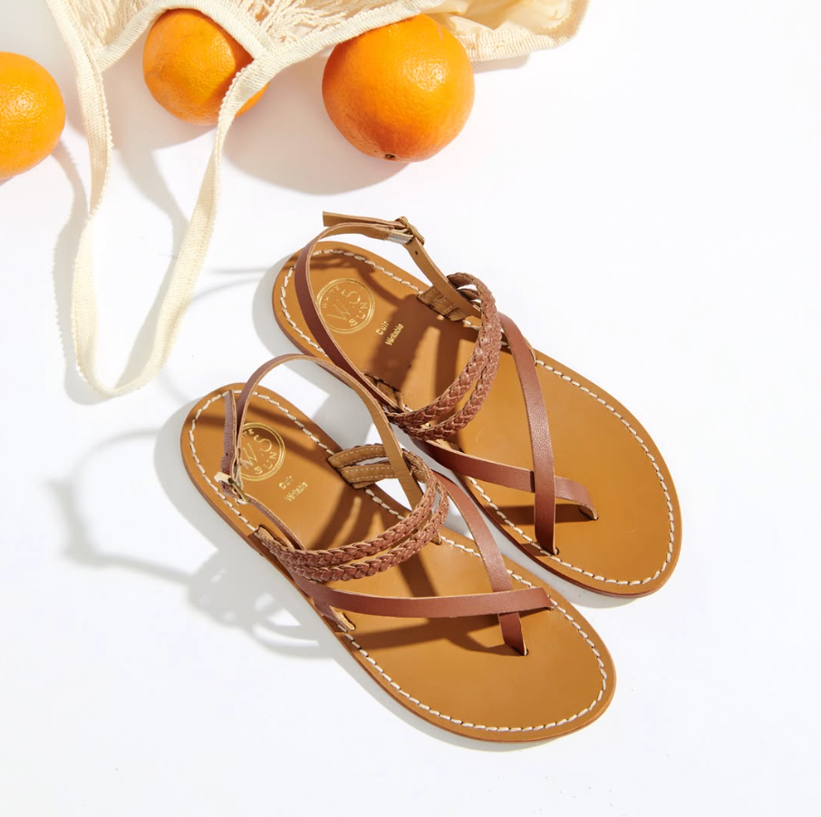White Sun - Vanillae Sandals - Camel Goat Leather - Camel
