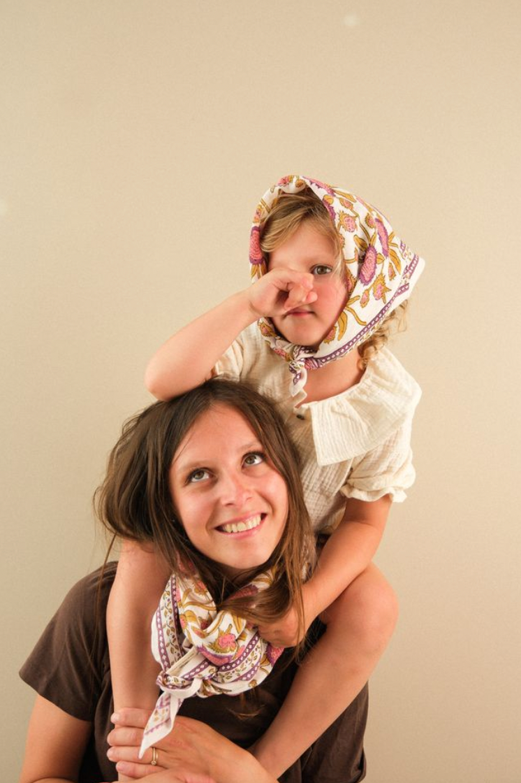 Pink Pondicherry Adult Scarf 100 Cm