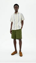 Chemise En Popeline Rayée Bleue Tom