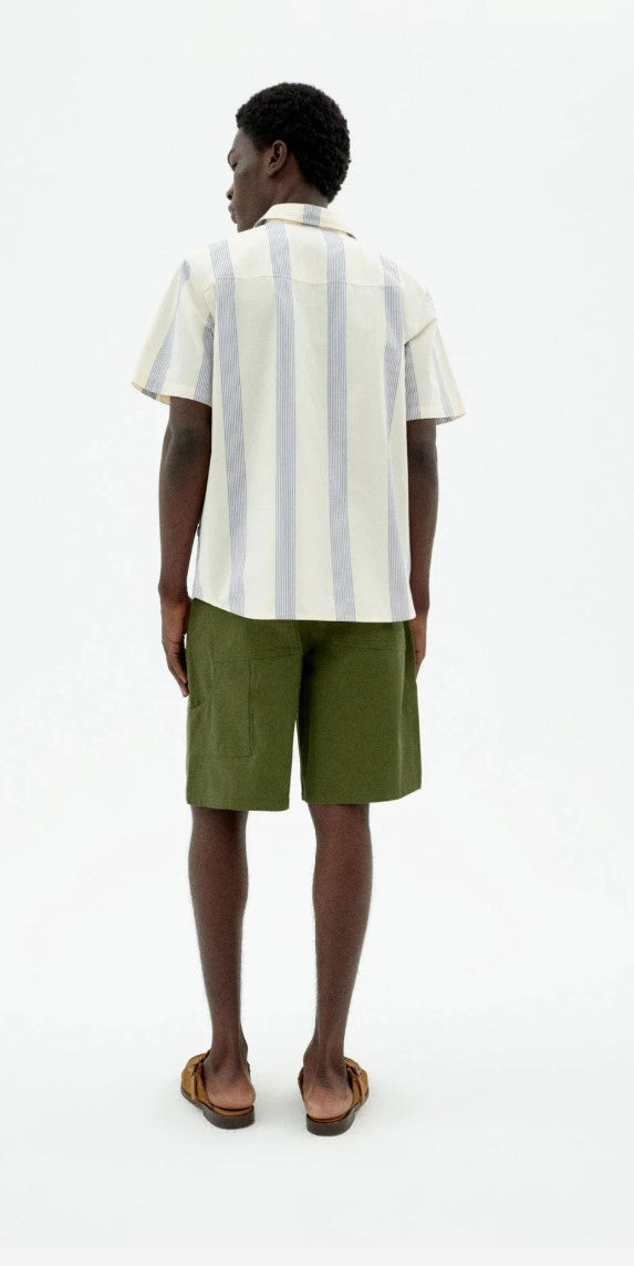 Chemise En Popeline Rayée Bleue Tom