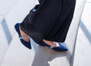 Slippers Pointus Amédée Chain - Daim - Bleu - Femme