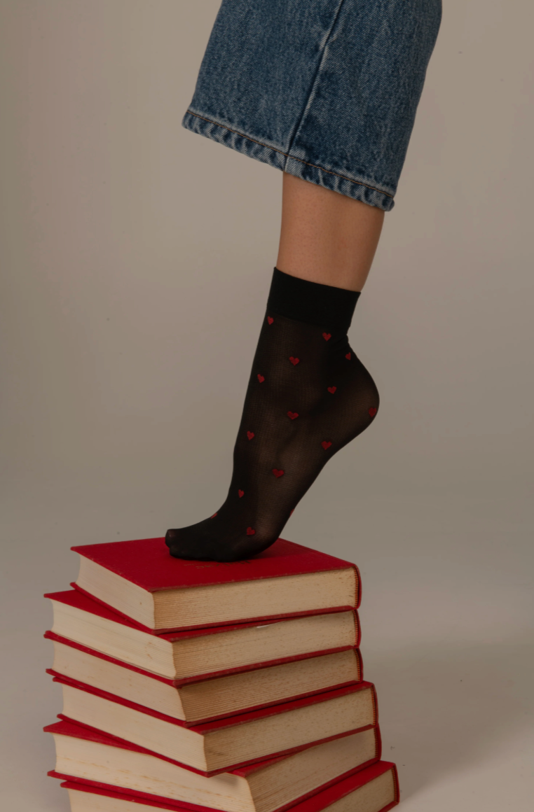 Socquettes Coeur Rouge - 20D
