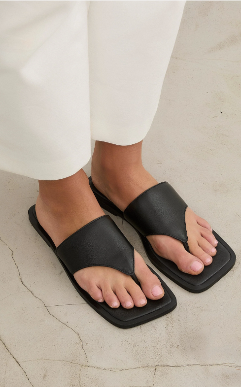 Sandalias planas Horsie - Negro