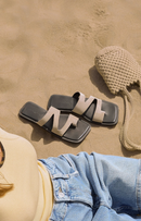 Sandales Plates Loop - Taupe