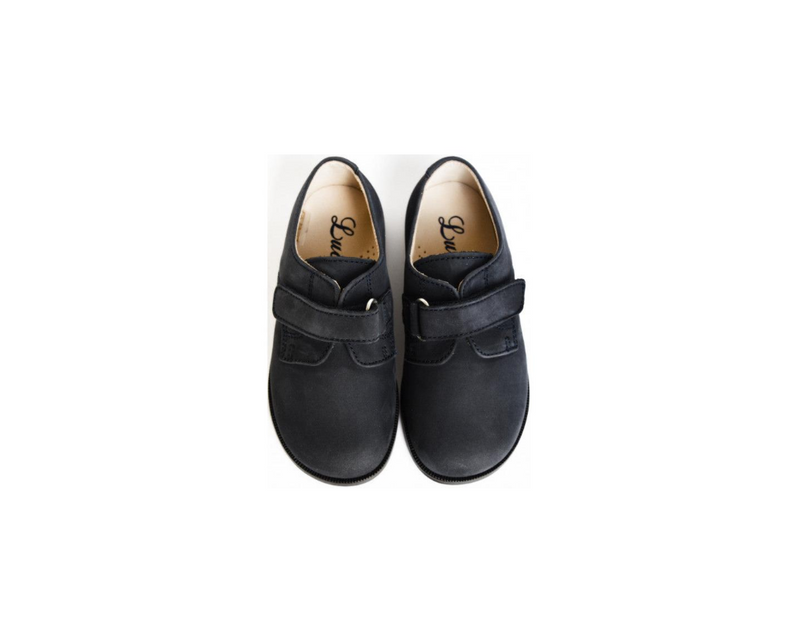 Chaussures Enfant Resistantes Scratch Gaël - Nubuck Bleu Marine - Mixte