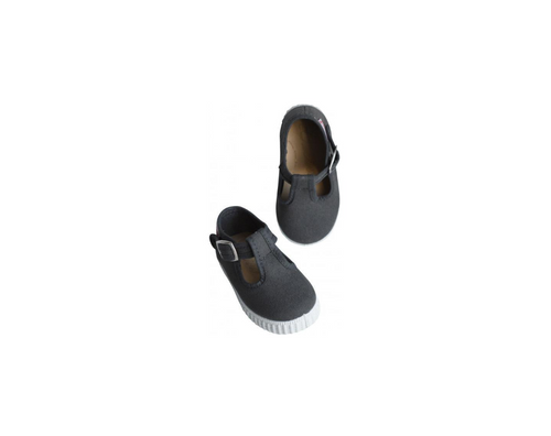 Salomé Bebe Canvas Sandals Shoes - Dark Gray - Unisex
