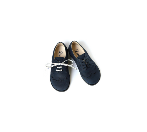 Chaussures Derbies Resistantes Enfant À Lacets Gabriel Bout Golf - Nubuck Bleu Marine - Mixte