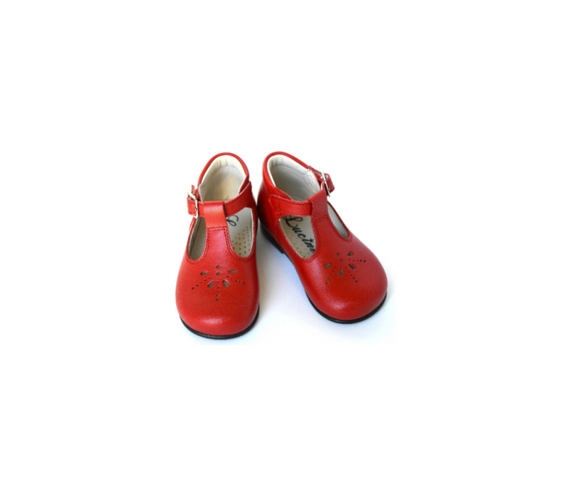 Chaussures Bottillons Salomé Bébé À Boucle Aloïs - Cuir Rouge - Mixte