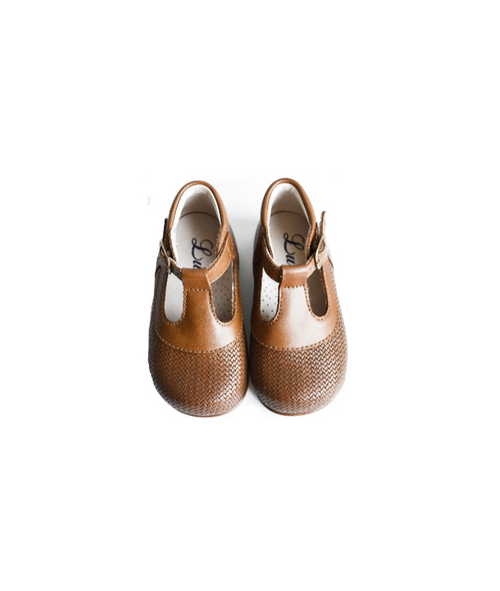 Baby Shoes Salomé Booties With Marceau Buckle - Camel Leather - Mixed