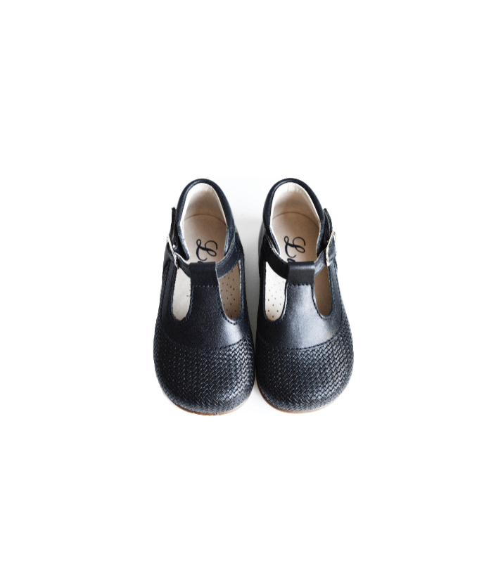 Chaussures Bébé Bottillons Salomé À Boucle Marceau - Cuir Bleu Marine - Mixte
