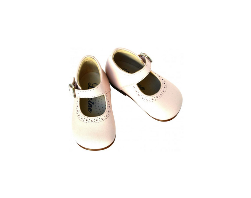 Chaussures Babies Charles Ix Alice À Boucle - Cuir Rose Pâle - Fille