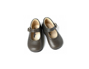 Chaussures Babies Charles Ix Alice À Boucle - Cuir Gris Taupe - Fille