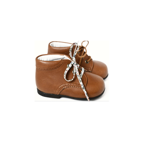 Zapatos Botitas Suaves Azylis Frisettes - Piel Camel - Niña
