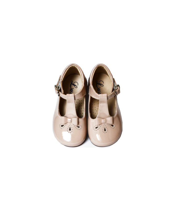 Zélie Mary Jane Ankle Boots - Nude Pink Patent Leather - Girl