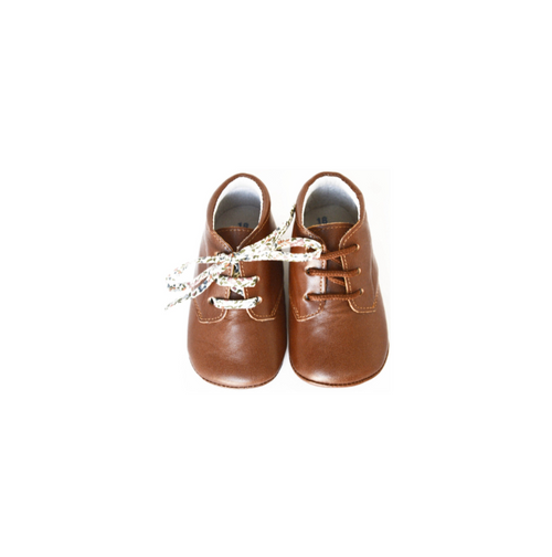 Mini Soft Non-Slip Baby SlippersArthur - Cognac Leather - Mixed