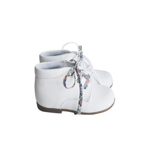 Azylis Pure Soft Booties Shoes - White Leather - Mixed