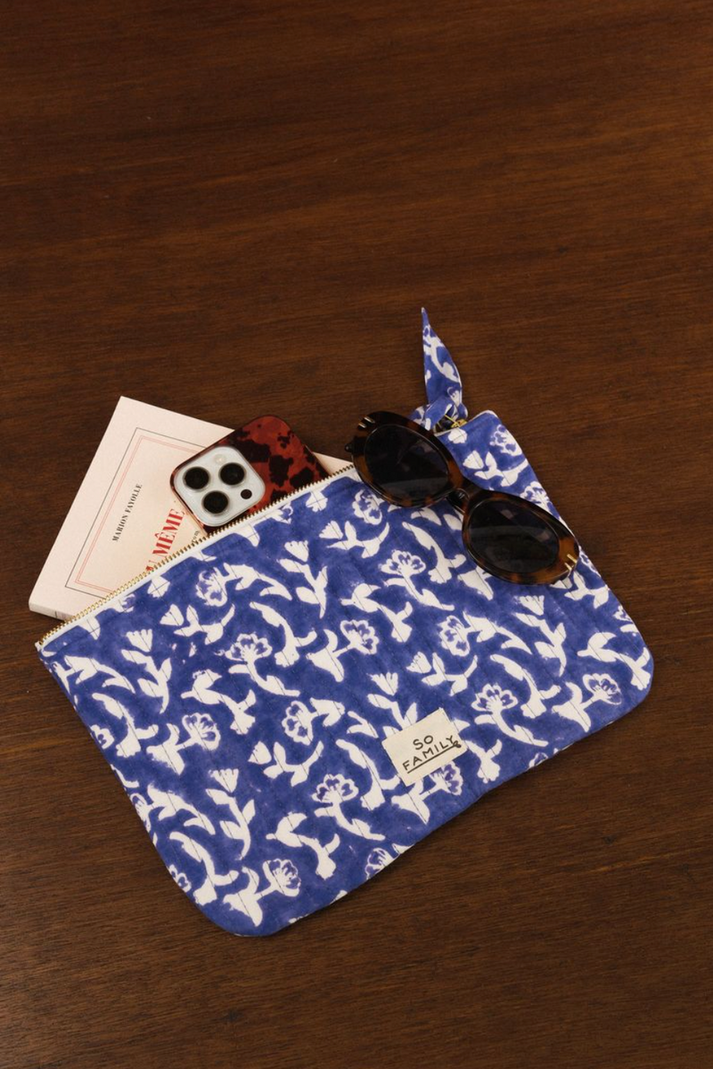 Grande Pochette Mumbai Saphir