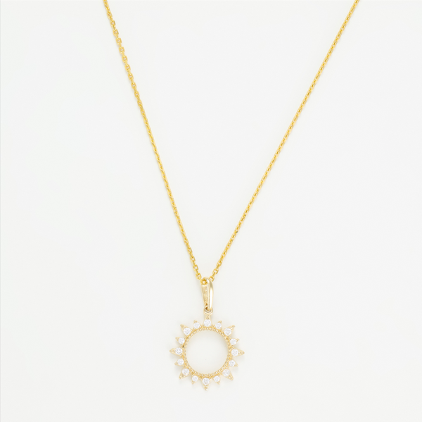 Colgante "Ton Soleil" Oro Amarillo 375/1000 y Circonio