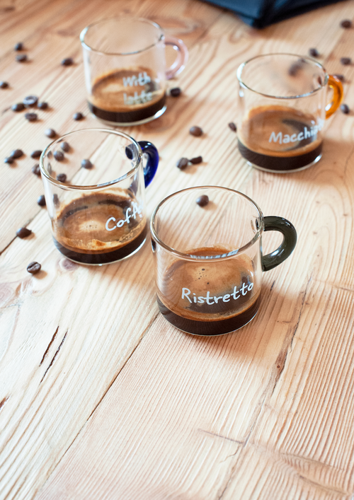 Set De 6 Tasses À Café En Verre Borosilicate - 6 Coloris