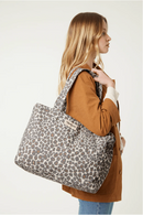 Célestins Le Sac 24 Heures - Polycoton Recyclé Léopard Gris
