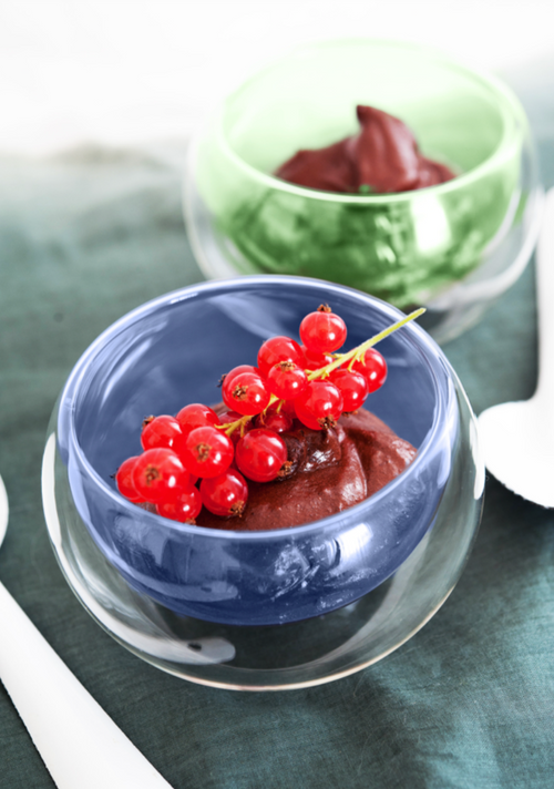 Set De 2 Bols En Verre À Double Paroi - Bleu