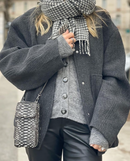 Cartera Python - Meghan Blanco y Negro