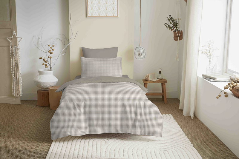 Pack Housse De Couette - 100% Coton - Gabrielle Naturel