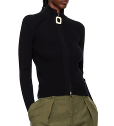 Jw Anderson - Cardigan Fitted Zip Up Black - Femme