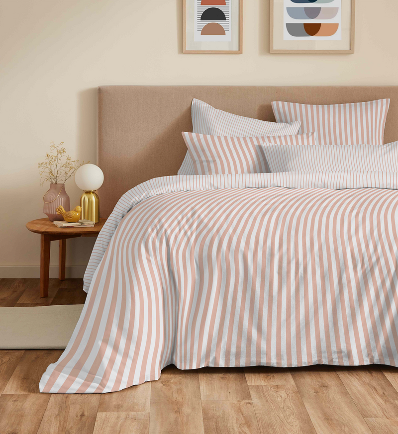 Pack Housse De Couette - 100% Coton - Palerme Blush