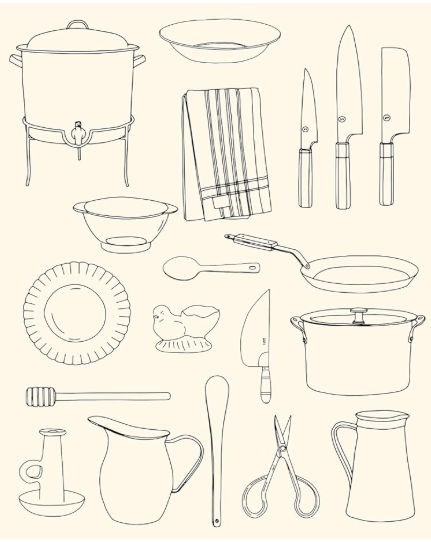 Cuisines : Carnet De Coloriage - Zoé De Las Cases