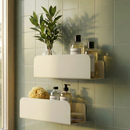 Lot De 2 Étagères De Douche Ressourçant - Crème