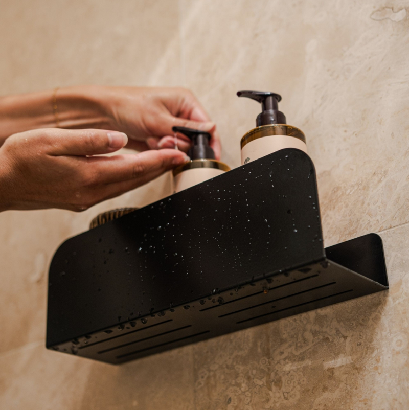 Lot De 2 Étagères De Douche Ressourçant - Noir