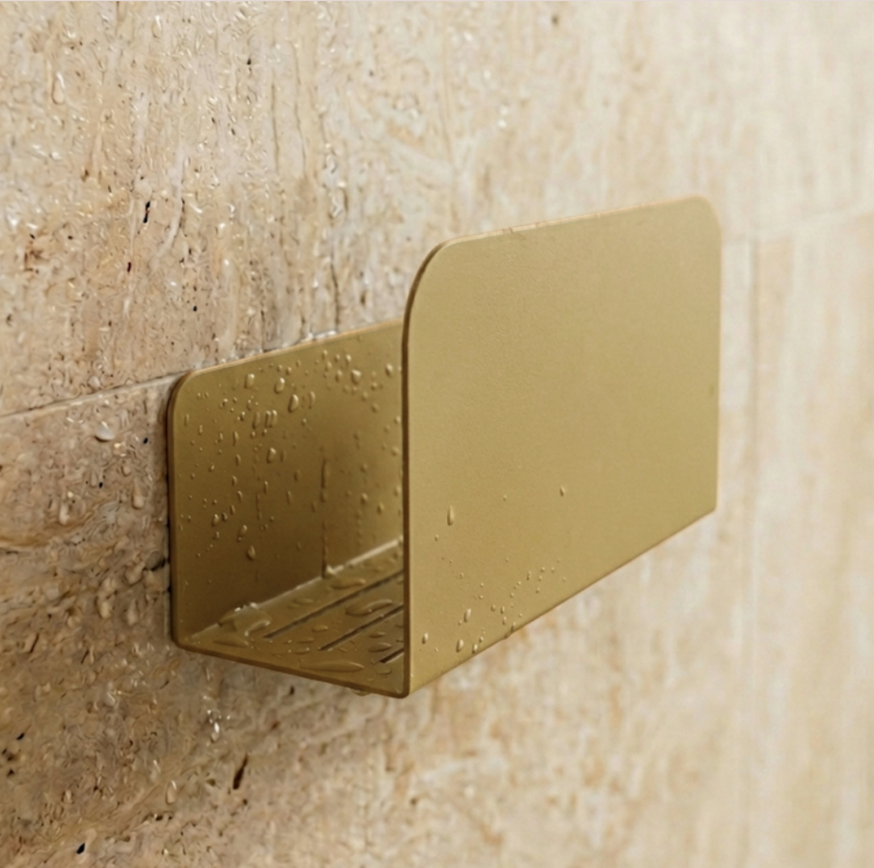 Lot De 2 Étagères De Douche Ressourçant - Ocre