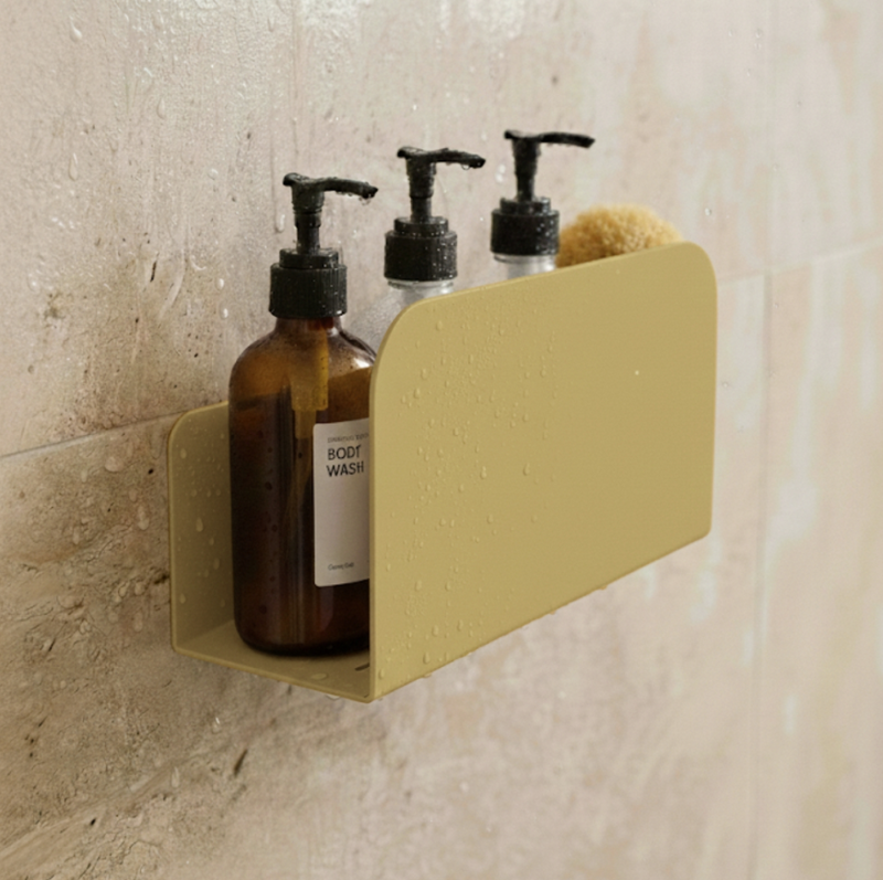 Lot De 2 Étagères De Douche Ressourçant - Ocre