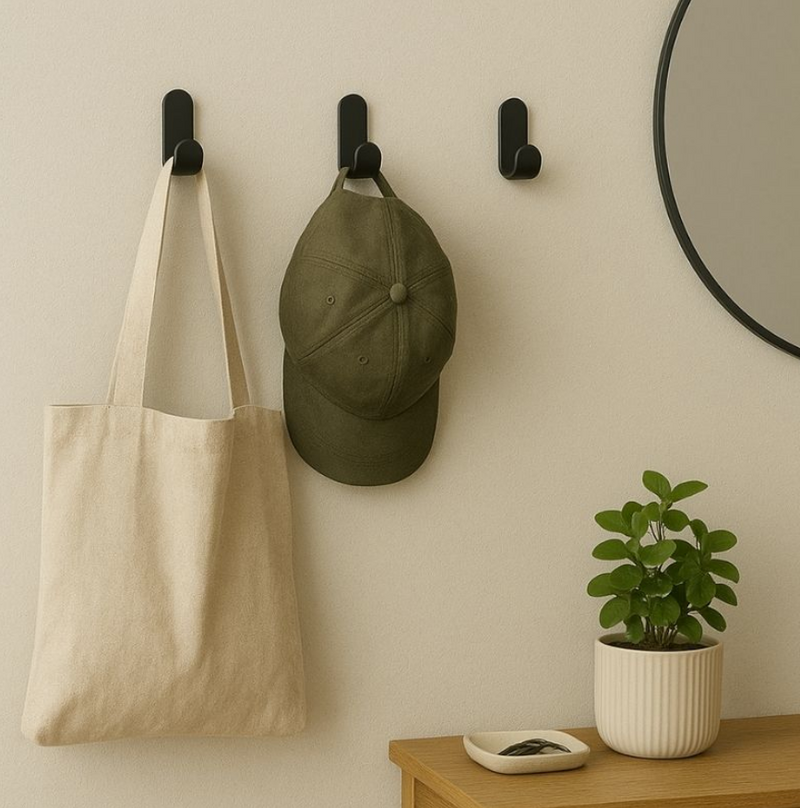 Lot De 3 Patères Le Malin - Noir