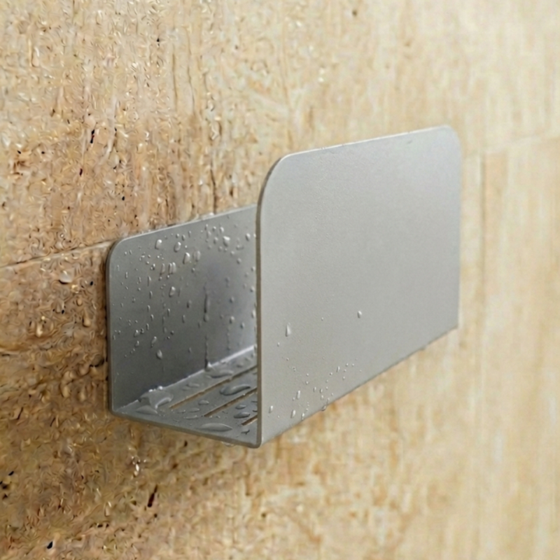 Lot De 2 Étagères De Douche Ressourçant - Gris Perle