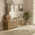 Liam - 2 Door Shoe Bench - Openwork Slats